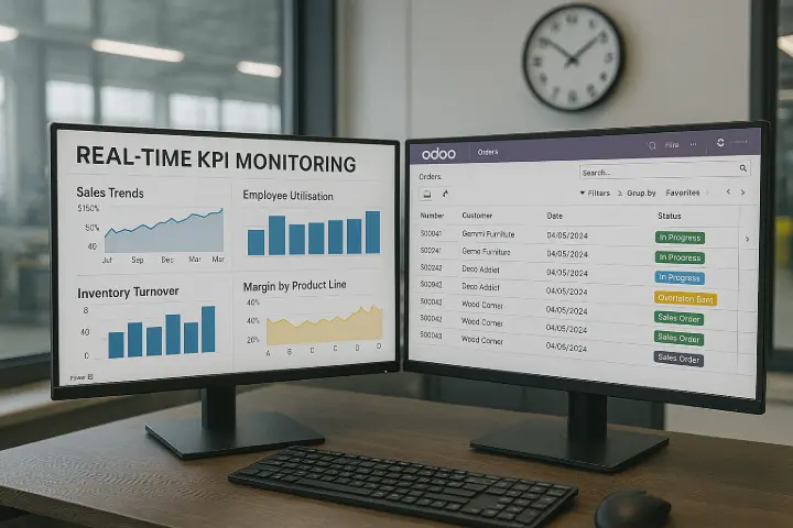 Odoo Enterprise ERP + Power BI — and it’s turning ordinary businesses into data-driven powerhouses. Real-Time KPI Monitoring Odoo Enterprise ERP + Power BI — and it’s turning ordinary businesses into data-driven powerhouses. Real-Time KPI Monitoring