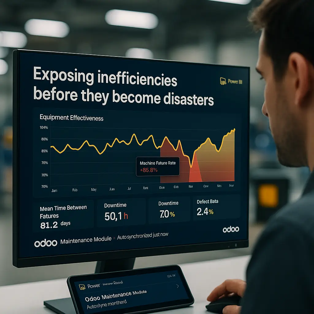 Odoo Enterprise ERP + Power BI — and it’s turning ordinary businesses into data-driven powerhouses. Exposing Operational Inefficiencies in Real Time Odoo Enterprise ERP + Power BI — and it’s turning ordinary businesses into data-driven powerhouses. Exposing Operational Inefficiencies in Real Time