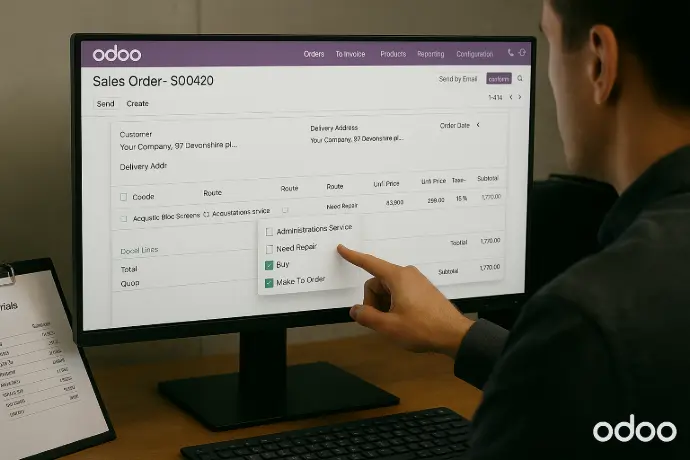 Multiple Routes on Sales Order Lines Combine replenishment strategies like “Buy” and “Make to Order” on a single sales order line for hybrid sourcing.