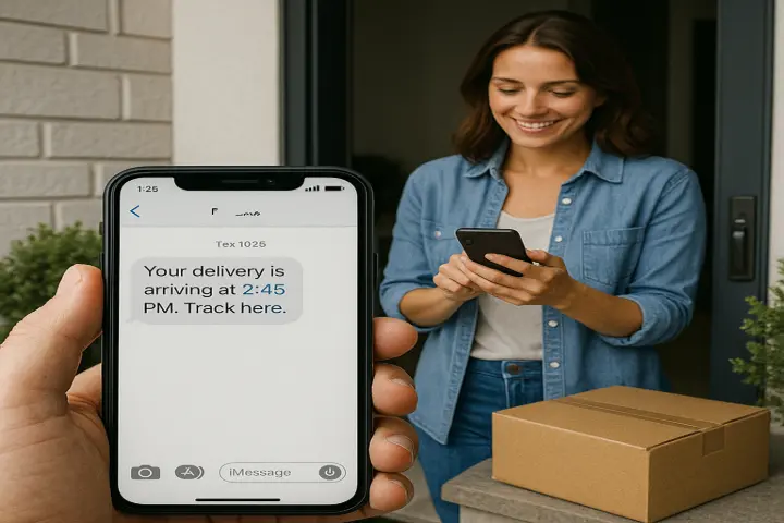 4. Customer Notifications (SMS/Email) Keep customers informed with automated notifications about estimated delivery times, updates, and completed deliveries—driving customer satisfaction and reducing support calls. Keep customers informed with automatic SMS or email alerts throughout the delivery process. Mundo Wholesale Distributors had a spike in missed deliveries during peak periods. After activating customer notifications, clients began receiving real-time updates with ETAs—leading to a 26% drop in failed delivery attempts and a noticeable lift in customer satisfaction. 4. Customer Notifications (SMS/Email) Keep customers informed with automated notifications about estimated delivery times, updates, and completed deliveries—driving customer satisfaction and reducing support calls. Keep customers informed with automatic SMS or email alerts throughout the delivery process. Mundo Wholesale Distributors had a spike in missed deliveries during peak periods. After activating customer notifications, clients began receiving real-time updates with ETAs—leading to a 26% drop in failed delivery attempts and a noticeable lift in customer satisfaction.